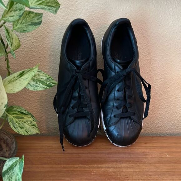 Adidas Shoes Originals Womens Superstar black with gold - Picture 6 of 14